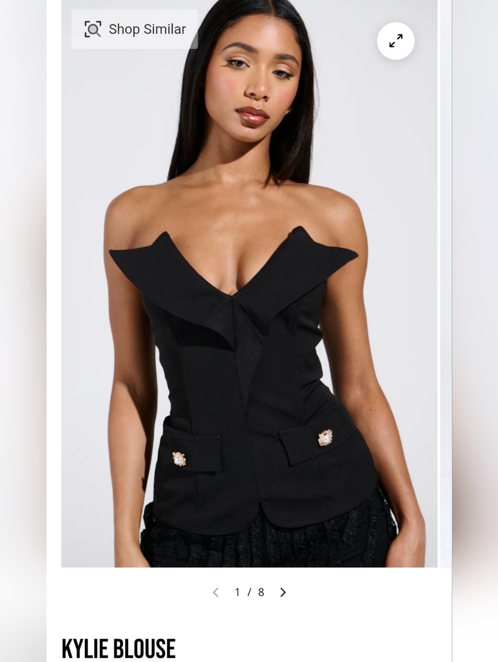 Akira Black Off-Shoulder Deep V Top